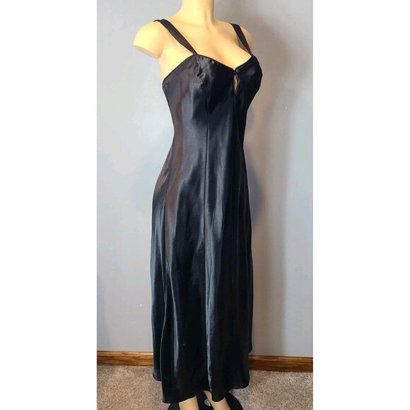 Vtg Cacique Satin Maxi Slip Dress Romantic Whimsigoth Sz Medium New 1920s Y2K - Picture 4 of 11